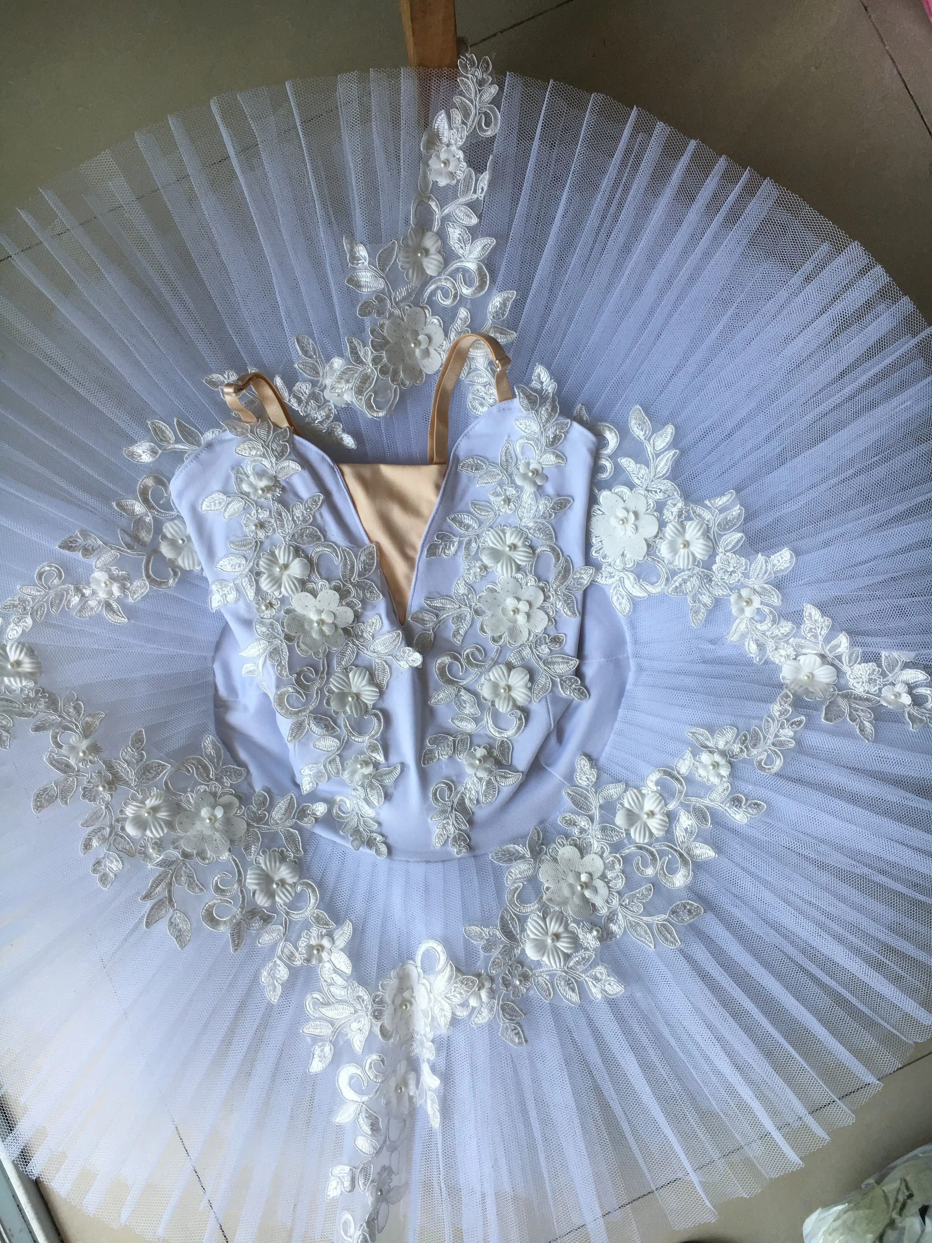 Женское балетное платье с белым лебедем озером и цветами танцевальное