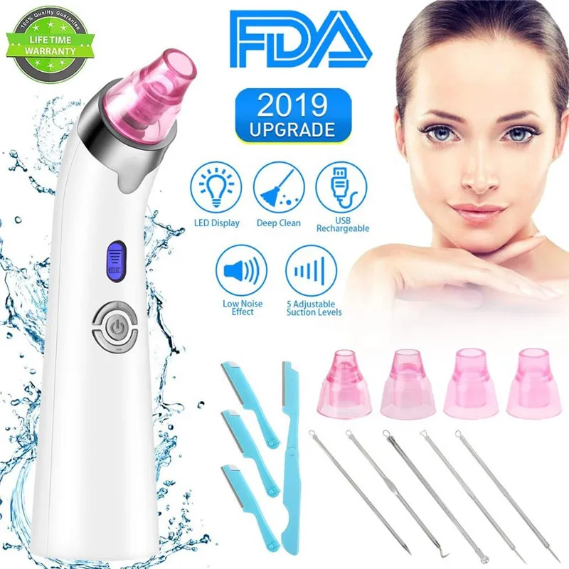 Вакуумный прибор для удаления черных точек на лице с ЖК-дисплеем | Красота и