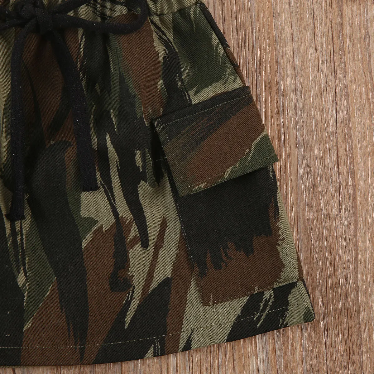 

OPPERIAYA 2Pc Children Autumn Outfits Solid-Color Long-Sleeves Hoodie Camouflage Elastic-Waist Skirts for Baby Girls 1-6Years