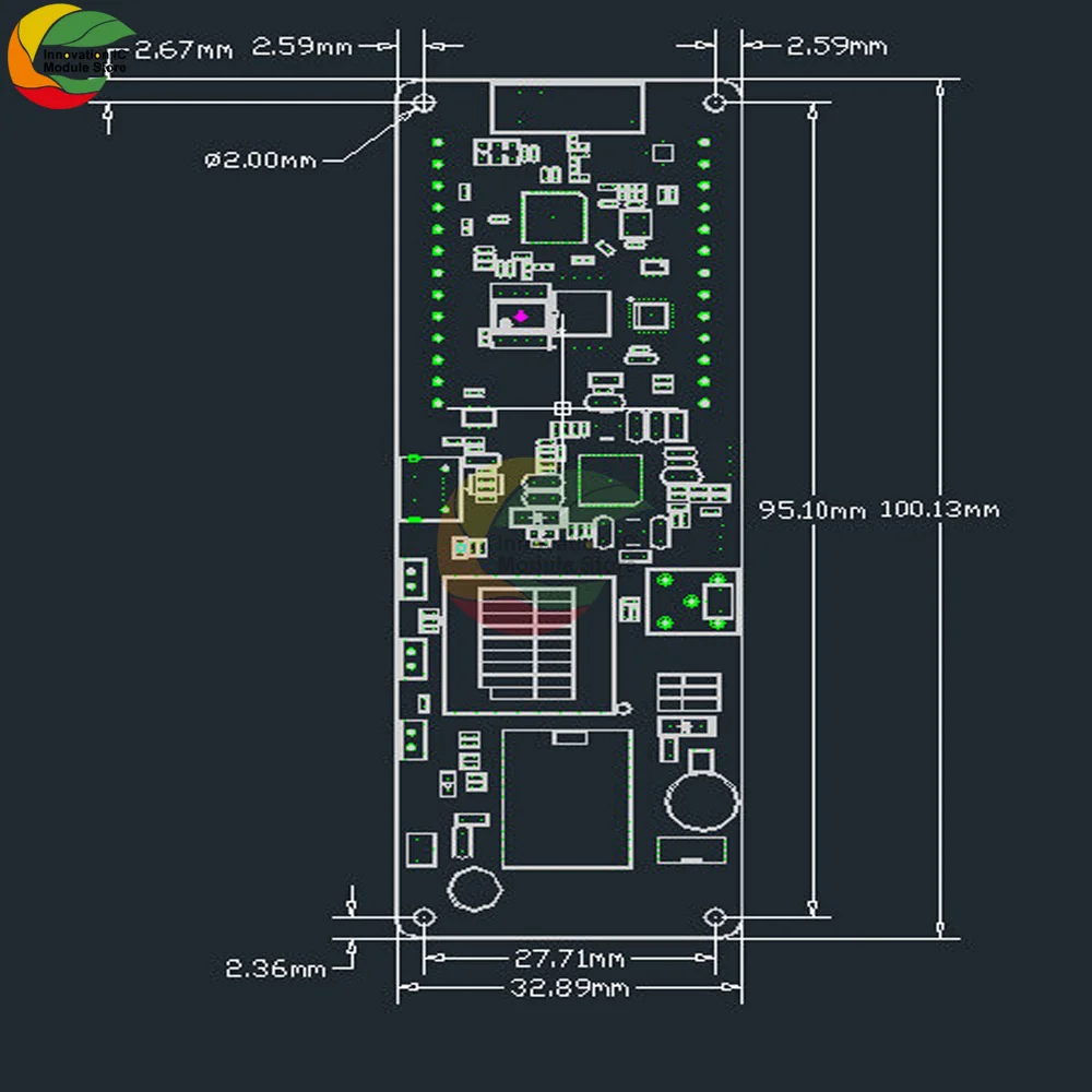 

Ziqqucu TTGO T-Beam V1.1 ESP32 433/868/915/923Mhz WiFi Bluetooth Module GPS NEO-6M SMA 18650 Battery Holder w/ OLED for Anrduino