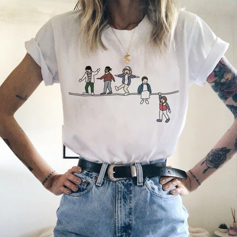 

Stranger Things T Shirt Eleven Women Top Tees Shirts Womens Tshirt Casual T-shirt Female Clothes Harajuku Funny Movie Tops Femme