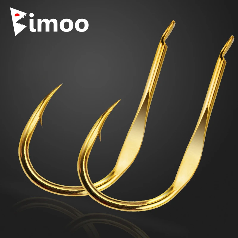 Bimoo 20 шт. золотой цвет сильный Карп Рыболовный крючок колючий японский рыболовный крючок Размер 0,5~ Размер 10