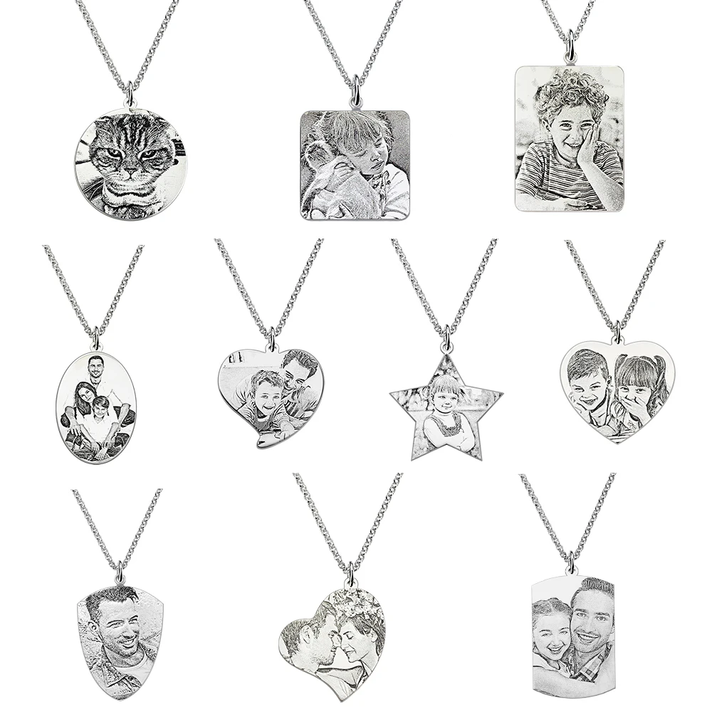 Ожерелье с гравировкой Sweey подвеска фото ожерелье подарок | Украшения и