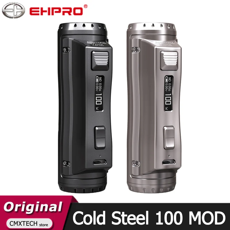 Оригинальный Ehpro Cold Steel 100 MOD 120W TC бокс мод для электронных сигарет Vape ультратонкий
