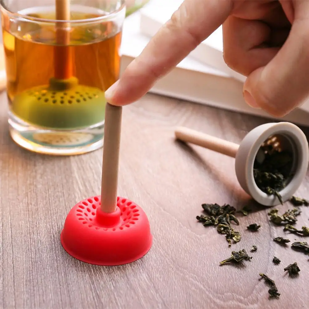 

Creativity Toilet Plunger Shaped Tea Strainer Silicone Tea Infuser Filter Toilet Plunger Shaped Tea Strainer Steeper