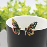 fashion butterfly wings stud earring for women trend 2021 dazzling with colored ia lover birthday nice gift