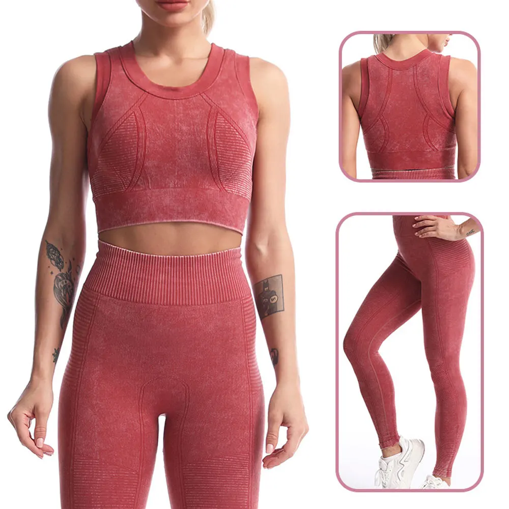 

Seamless Hollow Out Yoga Set Sports Shirts Crop Top Hight Waist Leggings Sport Sets Gym Clothes Fitness Tracksuit Workout Set