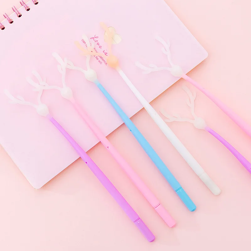 Корейская креативная Мягкая силиконовая ручка в форме лося с черными чернилами