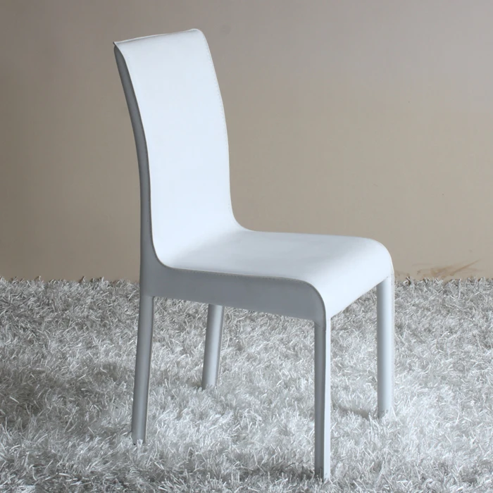 

Fashion dining chair leather chair simple modern chair special offer home dining chair black white casual backrest chair