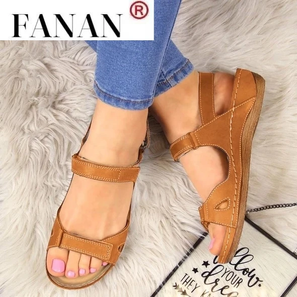 

Летние сандалии на плоской подошве, женские модные кожаные однотонные сандалии на плоской подошве с открытым носком, женские сандалии, боль...