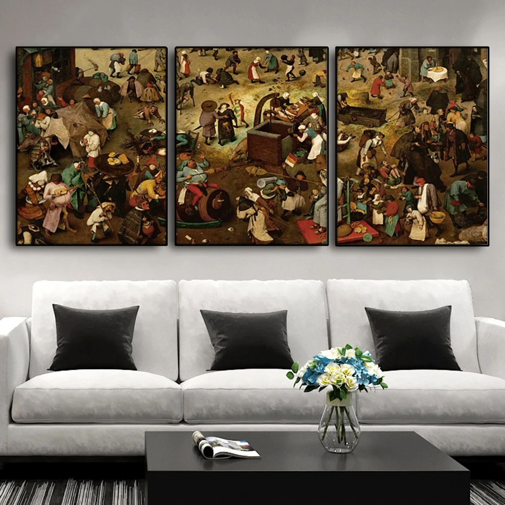 Pieter Bruegel the Elder Wall Picture Poster Print Canvas Painting Calligraphy Decor for Living Room Home Frameless | Дом и сад