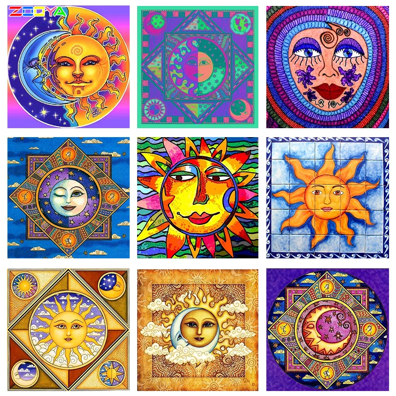 

5D Diy Special Shaped Cartoon Diamond Painting Sun Diamond Embroidery Painting 3D Face Sun Diamond Mosaic Gifts Decortion Er036