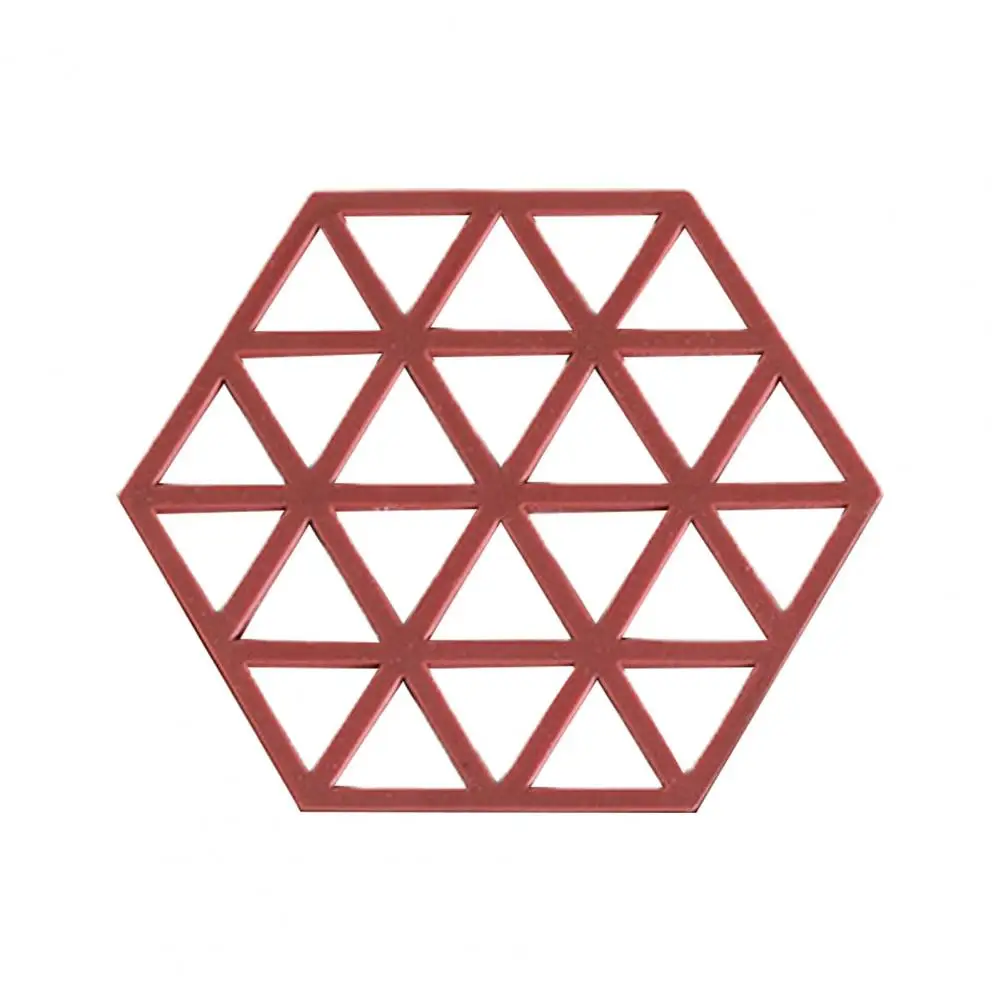 

Household Hexagon Heat-insulated Non-slip Silicone Table Mat Placemat Coaster Durable Heat-insulated Mat Table Decoration