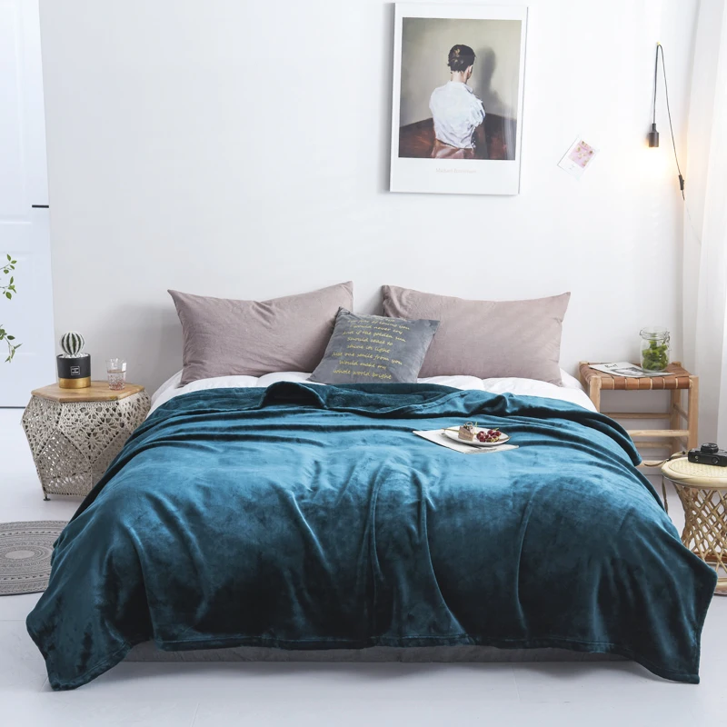 Роскошные толстые мягкие фланелевые одеяла 500 г/см для кроватей покрывало из