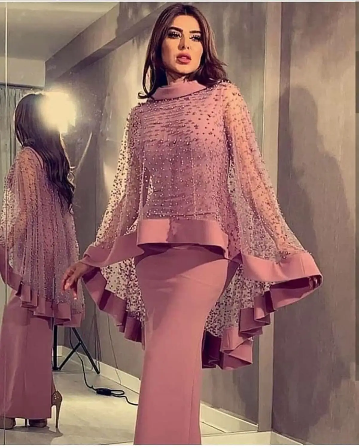 

Evening Dress 2020 mermaid For Women Turkey in Dubai Beading Pearl Formal party long Night Prom Gowns Plus Size