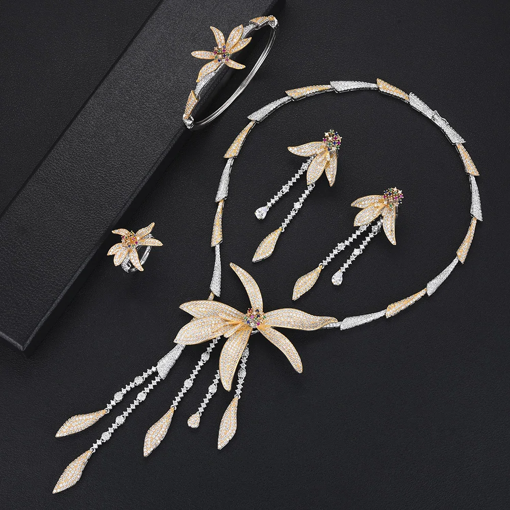 LARRAURI известный бренд роскошный шарм массивный Нарцисс цветущие цветы ювелирные