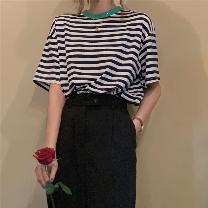 2 цвета 2020 летние корейские шикарные стильные свободные винтажные футболки в