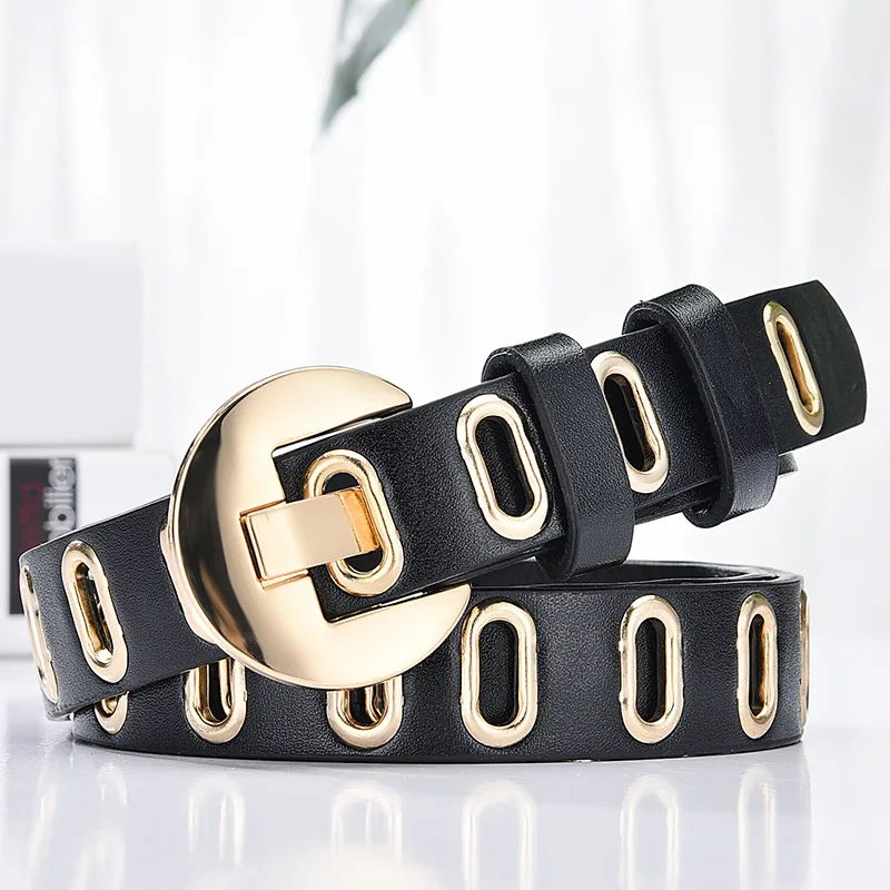 

Women's Luxury Brand Hollow fashion authentic Belt wild student jeans trend personality ladies belt