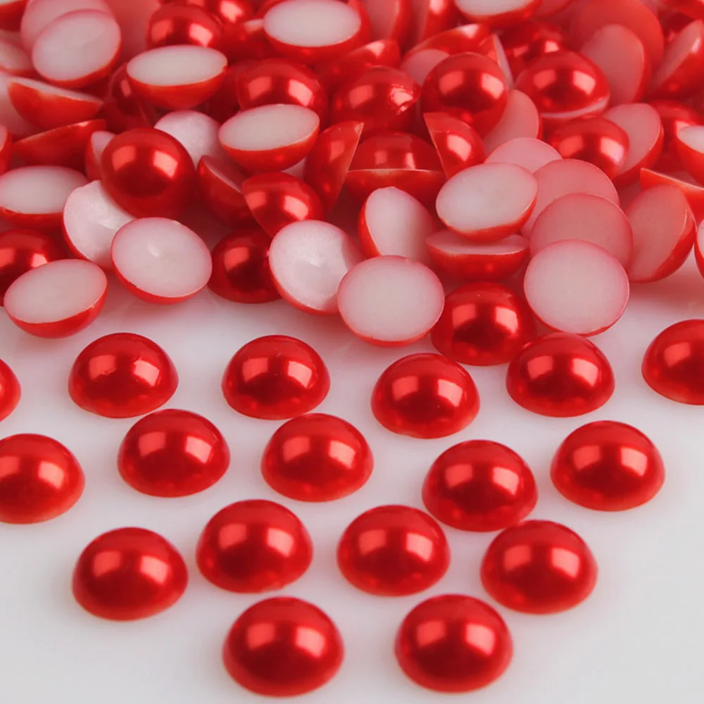 1 упаковка разноцветные искусственные жемчужины полукруглые зеркальные