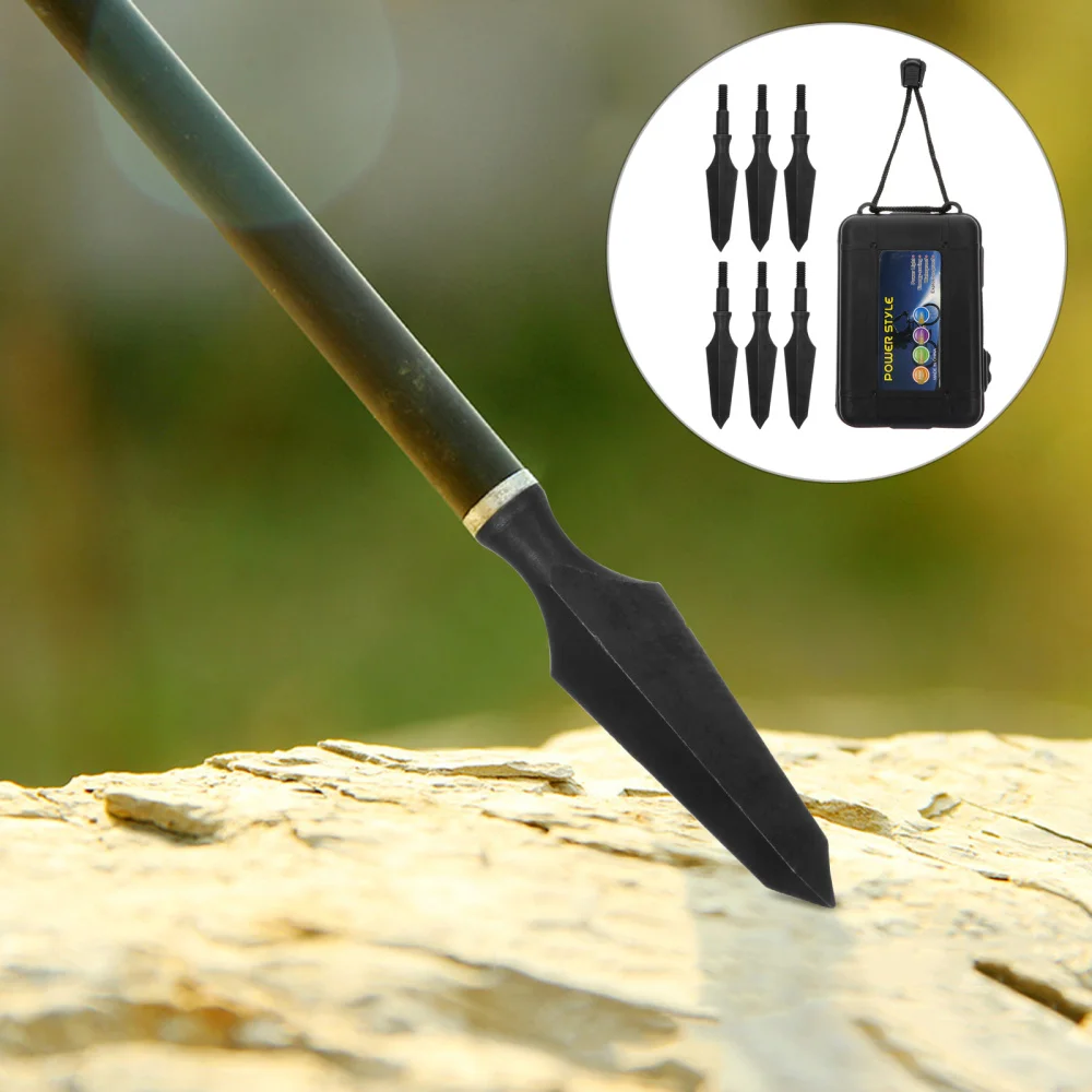 

6 PCS Arrowhead 6.2mm Carbon Steel Shooting Practice Arrow Tip Archery Supplies