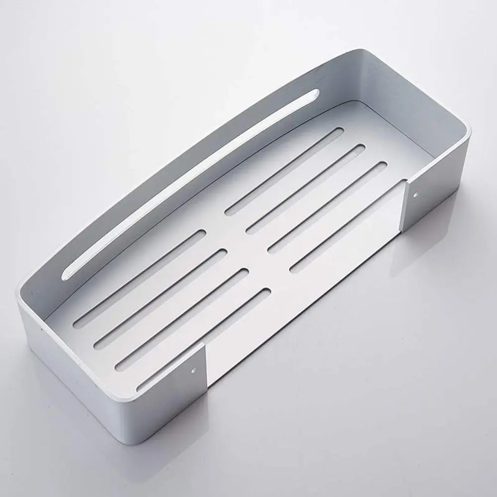

Space Aluminum Rectangular Basket New Bathroom Corner Storage Shelf Hardware Pendant Bathroom Shower Basket Shelf