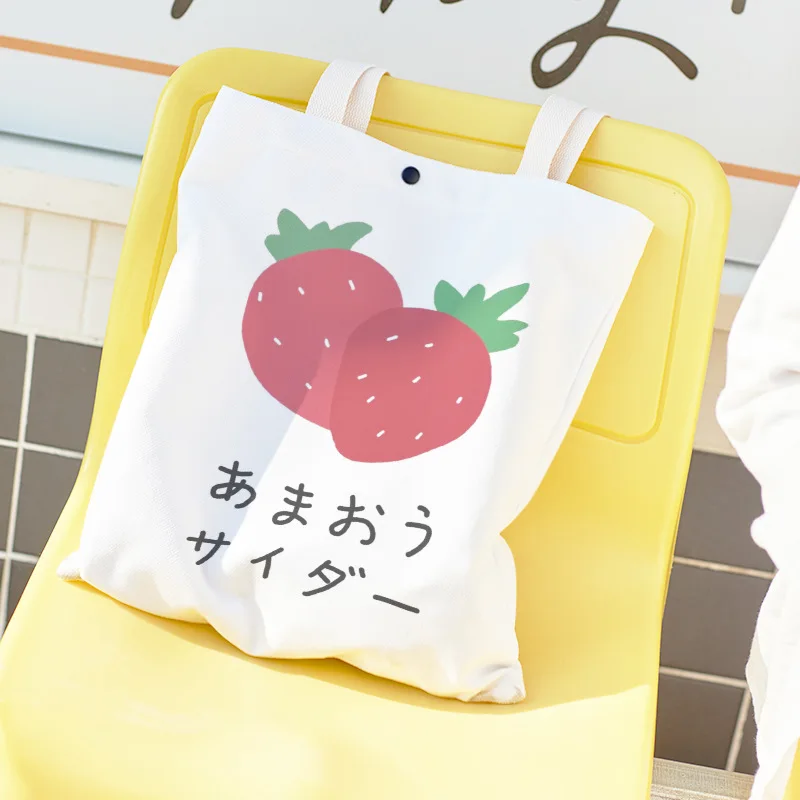

Strawberry Handbags Shopping Bags for Women Anime Shopper With Print Shopping and Other Kawaii Bag Tote Bag Korean Shoppers