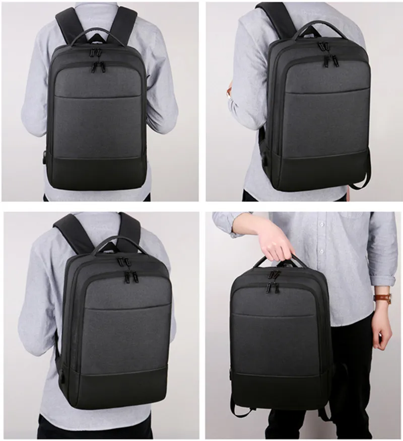 

2021 New Backpack Fashion Travel Business 15.6inch Laptop Backpack Large Capacity Nylon Waterproof Anti-theft Student Backpack
