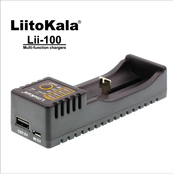 Liitokala Lii 100 зарядное устройство с ЖК дисплеем Зарядка 18650 3 7 V 18350 26650 NiMH литиевая
