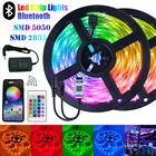 Светодиодная ленсветильник, гибкая Водонепроницаемая лампа RGB 5050 SMD 2835, 12 В постоянного тока, инфракрасная Bluetooth Wi-Fi ламсветильник управления s
