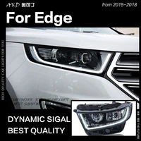 akd car styling for ford edge headlights 2015 2018 new edge led headlight drl hid head lamp angel eye bi xenon beam accessories