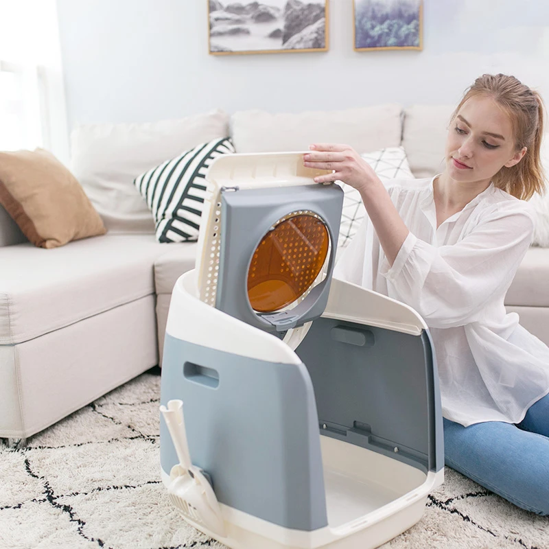 Полностью закрытый ящик для кошачьего наполнителя комнатный туалет дрессировки