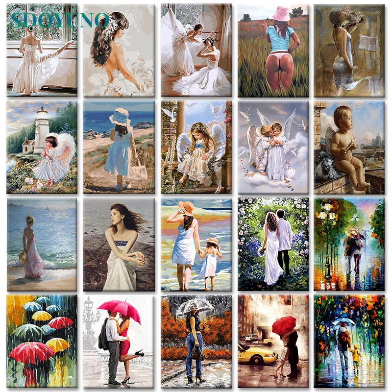 SDOYUNO 40x50 см Рисунок Картина масляными красками на холст своими руками цифровая Безрамная картины по номерам раскраска по номерам декор для дома рисование по номерам для взрослых домашний декор уникальный подарок