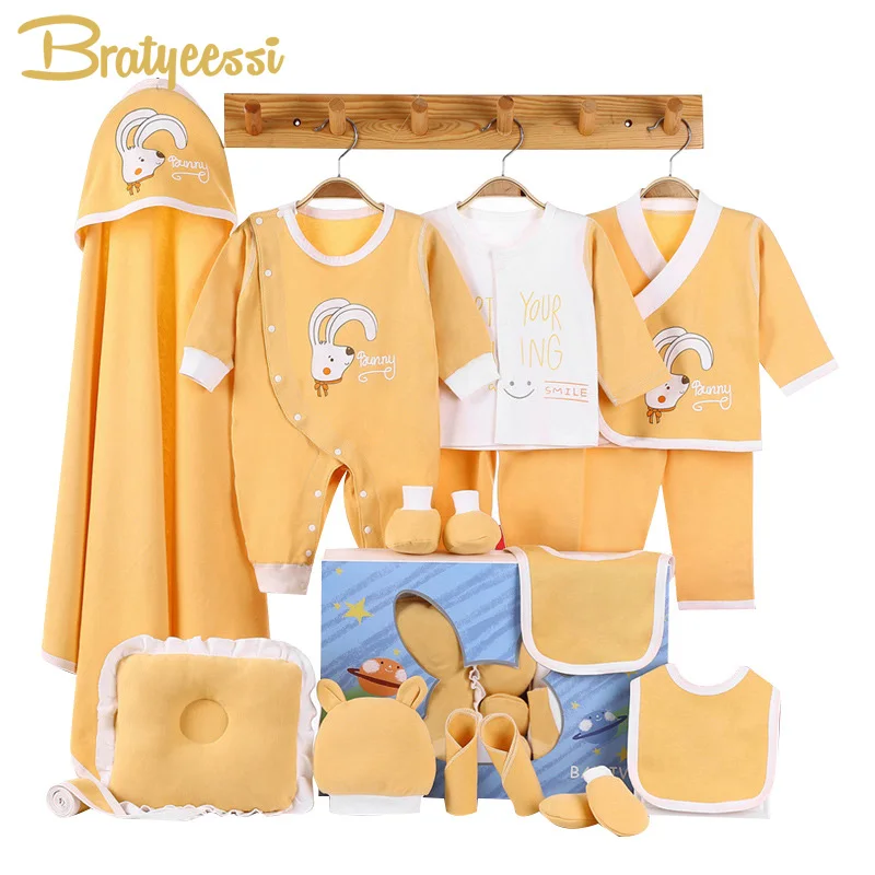 Bunny Newborn Baby Girl Clothes Cotton Print New Born Boy Infant Clothing Outfit Set | Детская одежда и обувь