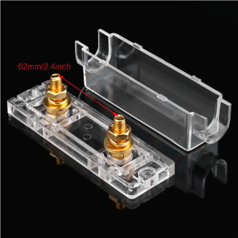 

Car ANL Fuse Holder Case Distribution Fuseholder 100A 400A Gauge Cable Inline Block 0 4 8 GA Fuse Case