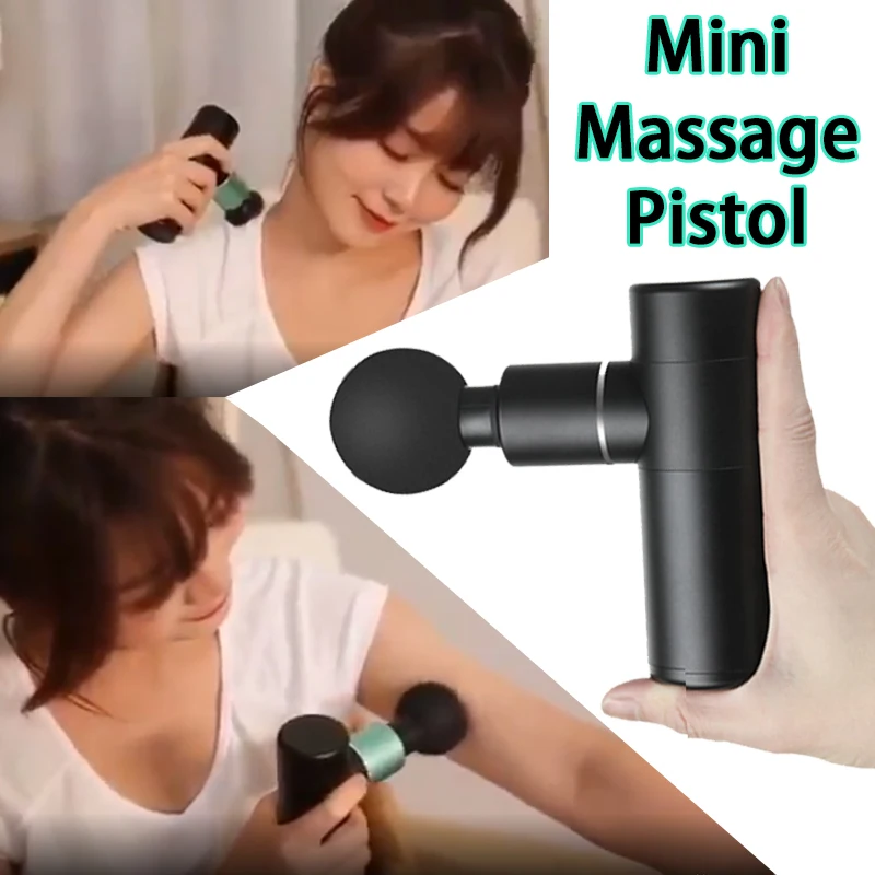 Mini Fascia Gun Massage Pistol Anti-cellulite Massager Electro Muscle Stimulator Rechargeable Man Male Slimming Body Fat Burners