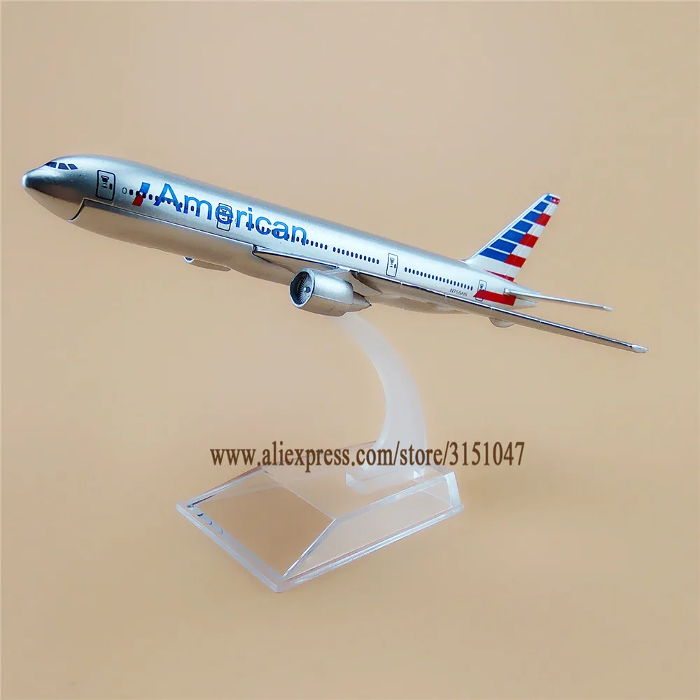 Воздушный American AA B777 Boeing 777 авиакомпании самолет модель американского дыхательные
