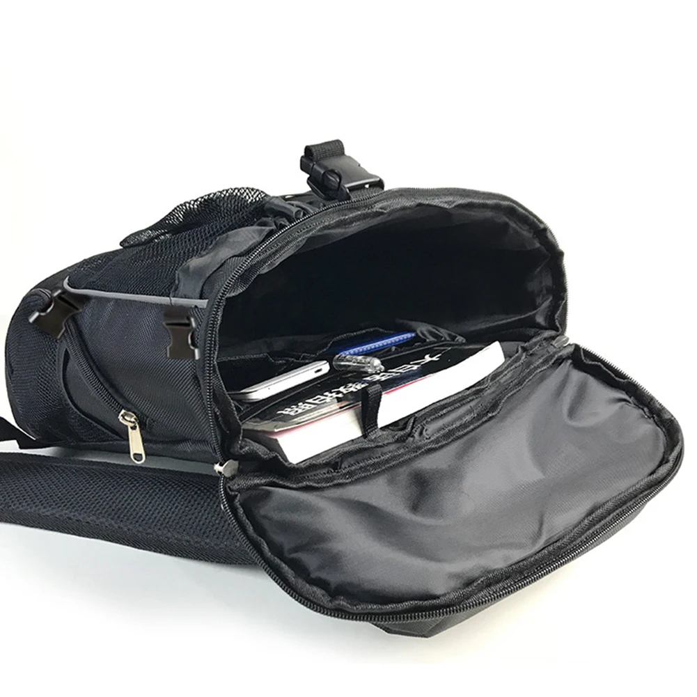 Наружный Карманный дорожный рюкзак на молнии из ткани Оксфорд черный