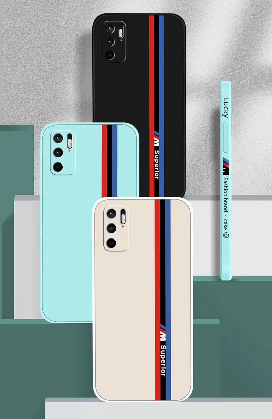 smile lucky phone case for poco x3 gt poco m3 pro 5g poco f3 f2 pro f3 gt x2 soft liquid camera lens protect cover free global shipping