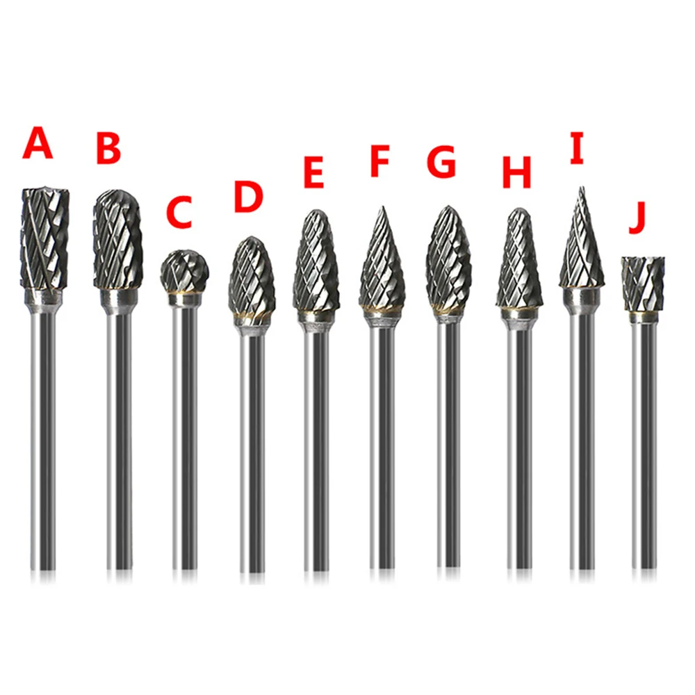 Набор шлифовальных головок из вольфрамовой стали 10 шт./компл.|Абразивные