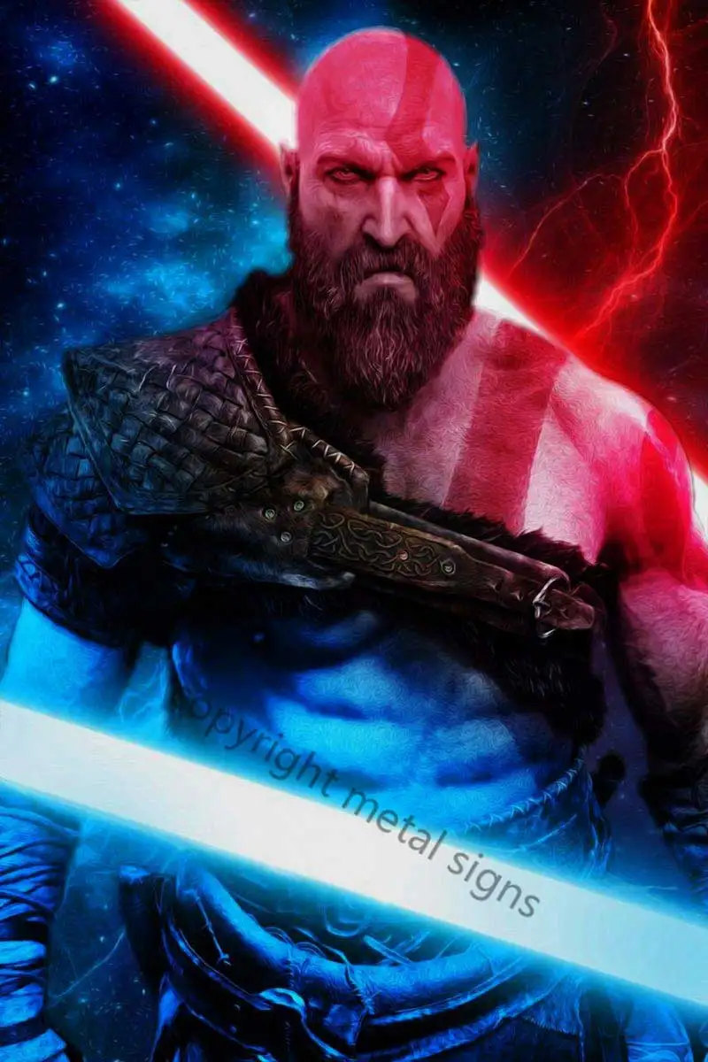 

Винтажная металлическая вывеска Kratos, жестяные таблички, Настенный декор, неоновая вывеска в стиле ретро для паба, дома, клуба, мужской пещер...