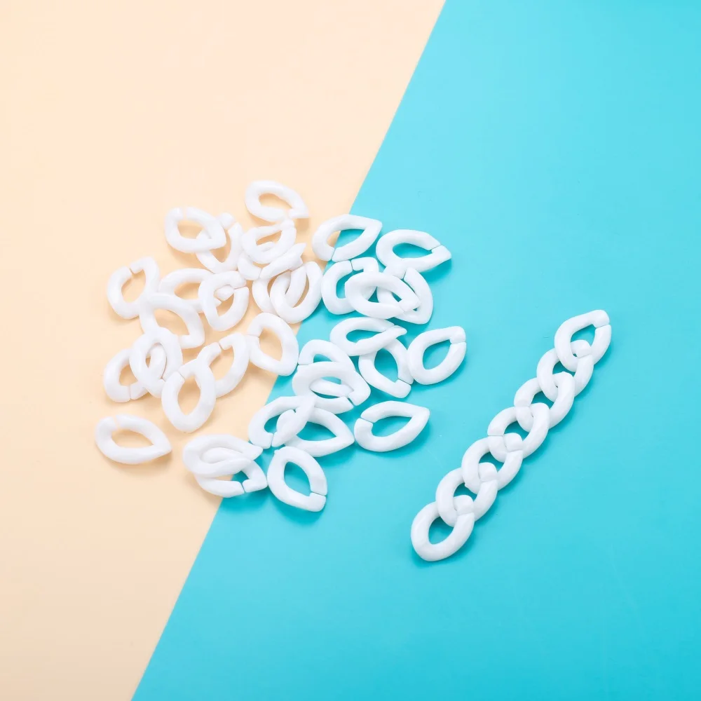 100 шт./лот красочные витые акриловые звенья цепи собранные части бусины для DIY