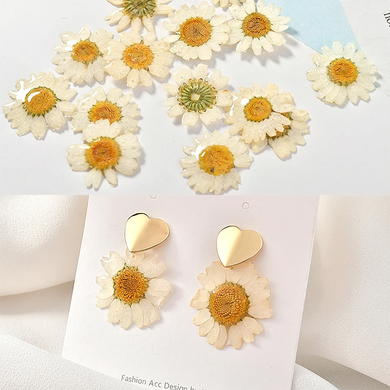 Материал аксессуары для Diy серьги Мори цветок падение клей маленькая Маргаритка