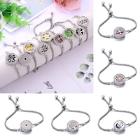 2022 new aromatherapy spiral stainless steel bracelet womens fashion crystal essential oil diffuser aromatherapy locket jewelry