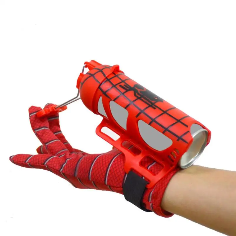 

Halloween Spider Glove Toys Cartoon Cosplay Spider Plastic Glove Wrist Launcher Set Shooter Props Toy For Boys Gift