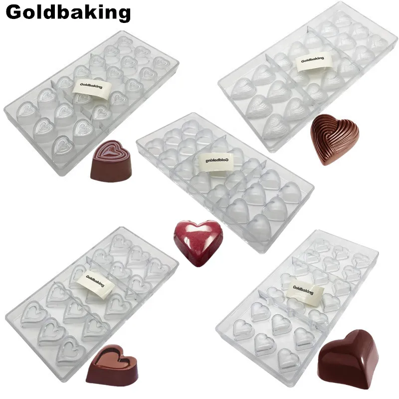 Поликарбонат 3D форма для шоколада сердце самостоятельного приготовления