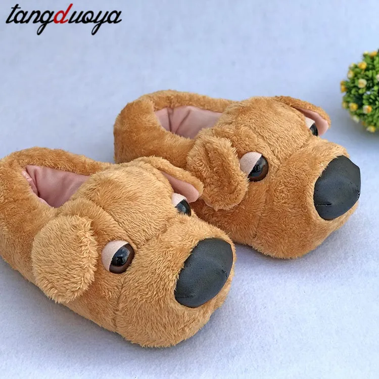 Женские тапочки с собачкой из мультфильма Теплые домашние для влюбленных