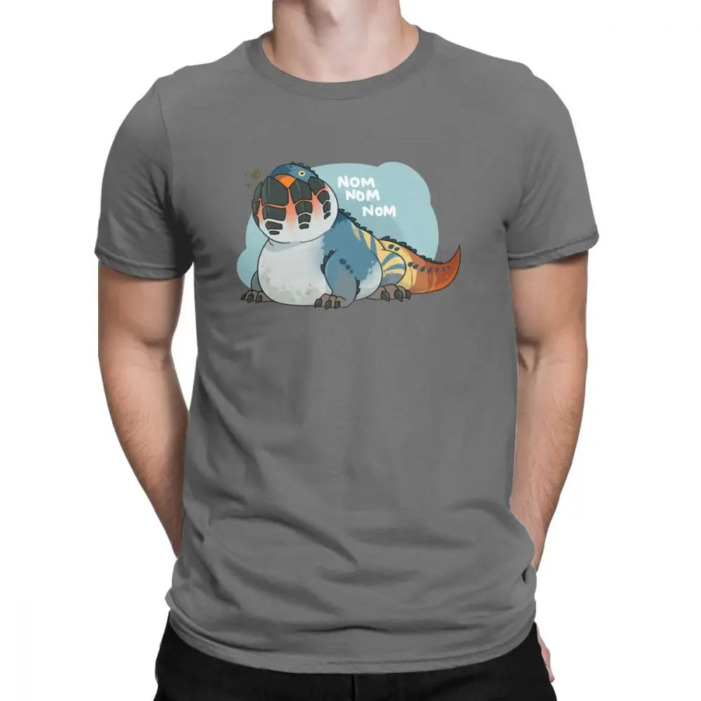 Dodogama Monster Hunter World футболки мужские хлопковые Забавные футболки футболка с круглым вырезом одежда с коротким рукавом Подарок Идея размера плюс - Цвет: Темно-серый