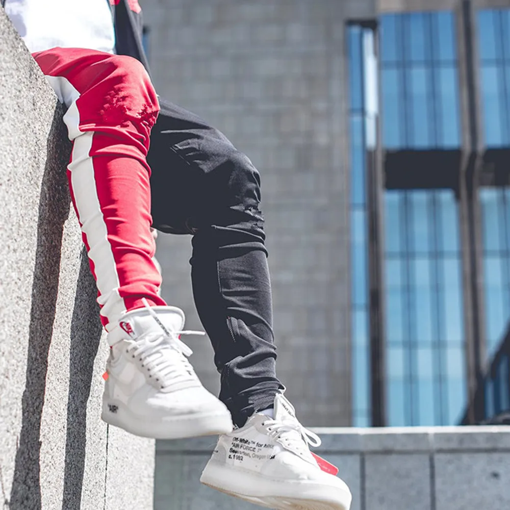 Новинка 2019 модные мужские двухцветные брюки ZOGAA уличная одежда для скейта