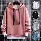 2022 толстовки с капюшоном, верхняя одежда для мужчин печати Стиль уличная одежда в стиле хип-хоп, Панк Повседневное черный, белый цвет с длинным рукавом