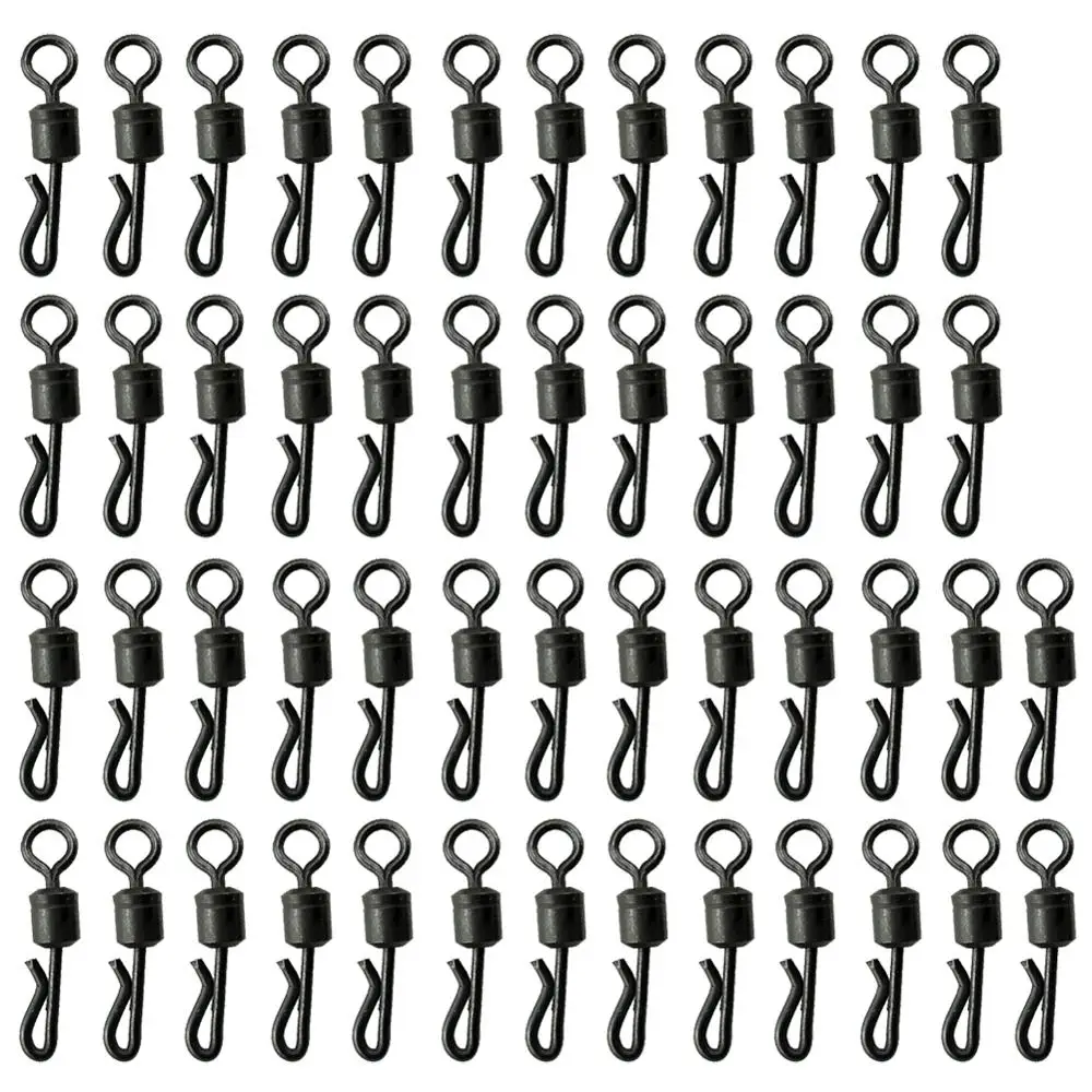 50pcs 25 шт. q-образные 4# поворотные рыболовные снасти для ловли карпа, быстросменный разъем, поворотные рыболовные аксессуары, рыболовные снасти, инструмент - Цвет: 50pcs